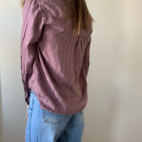 Cloth & Stone Purple Button up Anthropology - Picture 5 of 15